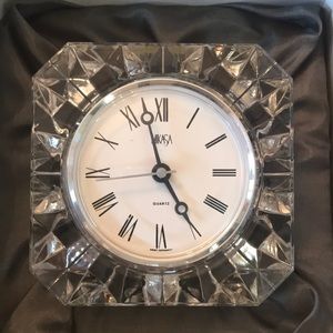 Vintage Mikasa Westminster crystal desk clock NWOT
